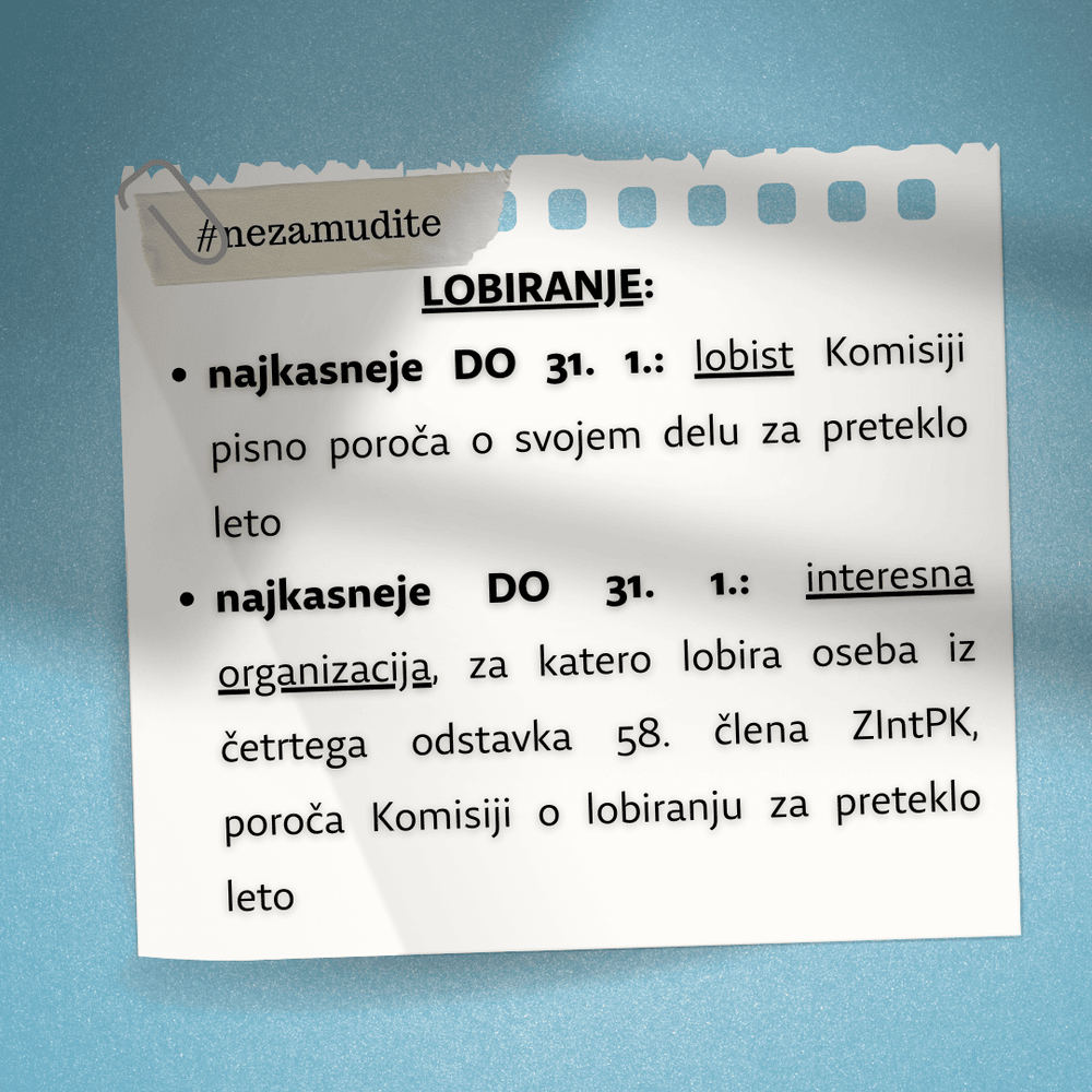 Vestnik Ne Pozabite Lobiranje