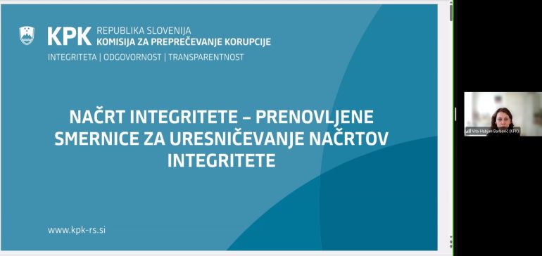 mag. Vita Habjan Barborič med usposabljanjem