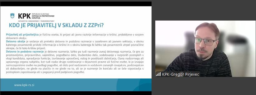 Gregor Pirjevec med usposabljanjem