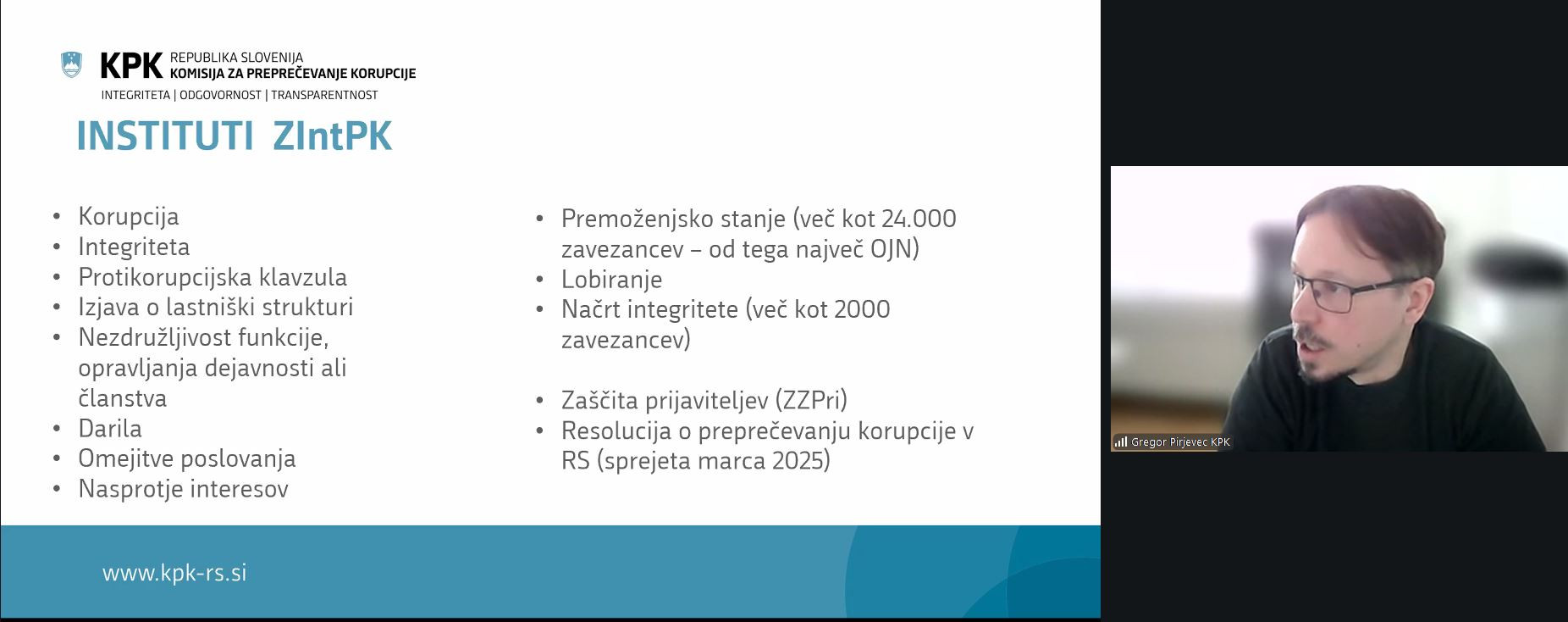 Gregor Pirjevec med usposabljanjem