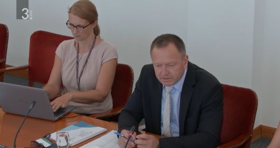 Dr. Šumi med predstavitvijo letnega poročila
