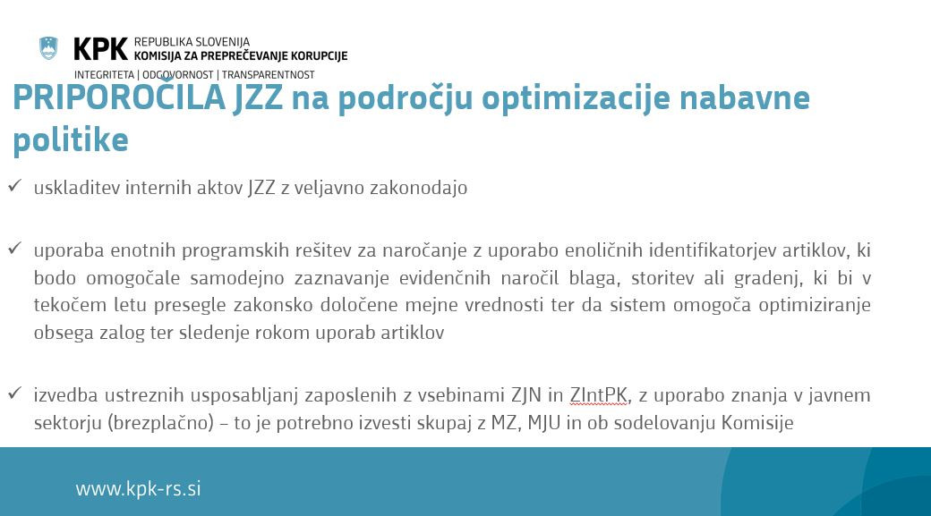Priporočila JZZ