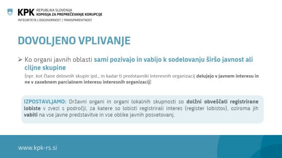 Dovoljeno vplivanje