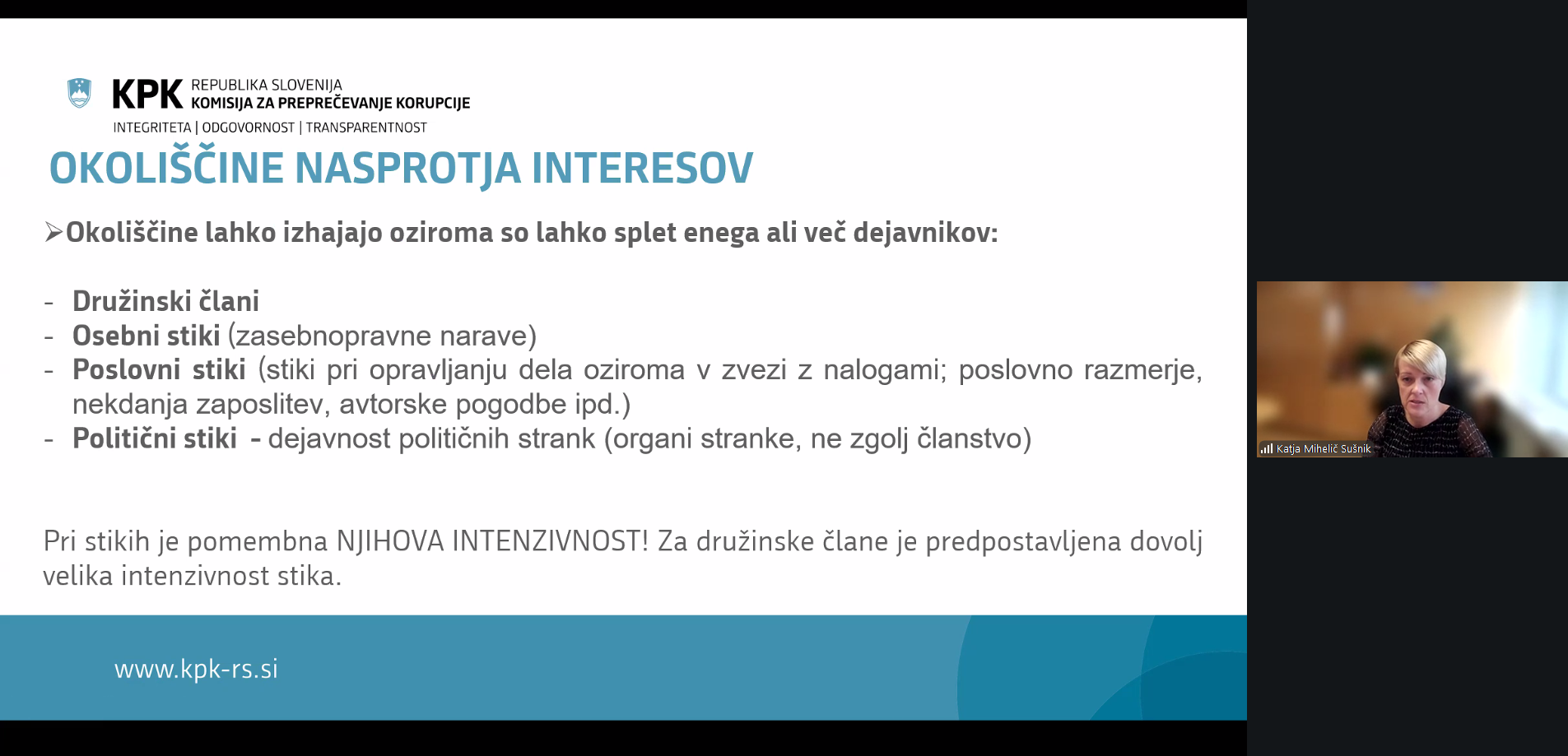 Usposabljanje je vodila Katja Mihelič Sušnik