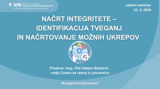 Spletni Seminar Nart Integritete Identifikacija Tveganj Ter Nartovanje Monih Ukrepov