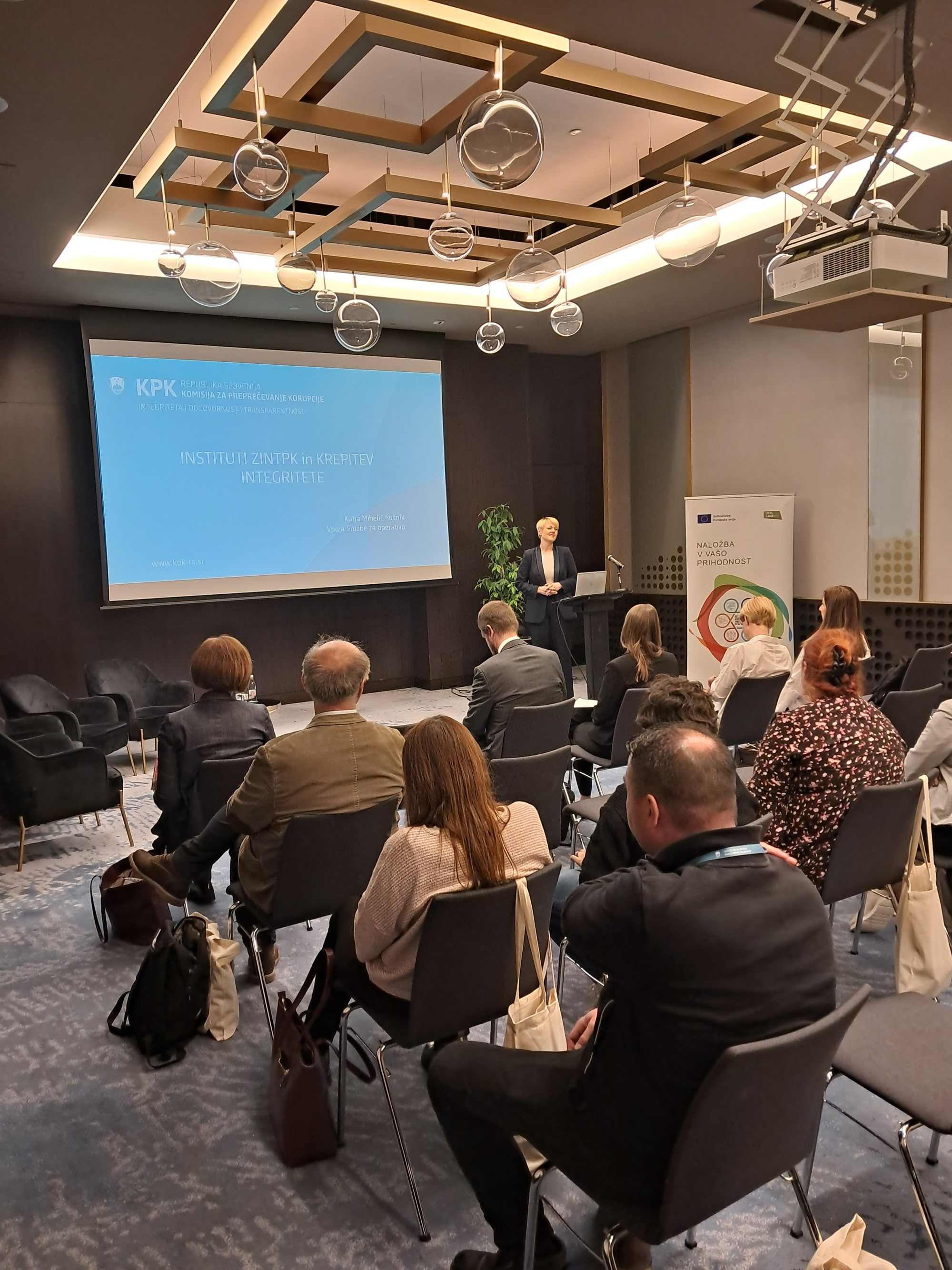 Katja Mihelič Sušnik med usposabljanjem