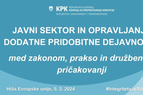 Javni sektor in opravljanje dodatne pridobitne dejavnosti: med zakonom, prakso in družbenimi pričakovanji