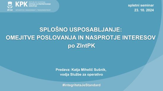 Splono Usposabljanje Omejitvah Poslovanja In Nasprotju Interesov 2310 2024