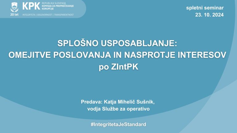 Splono Usposabljanje Omejitvah Poslovanja In Nasprotju Interesov 2310 2024