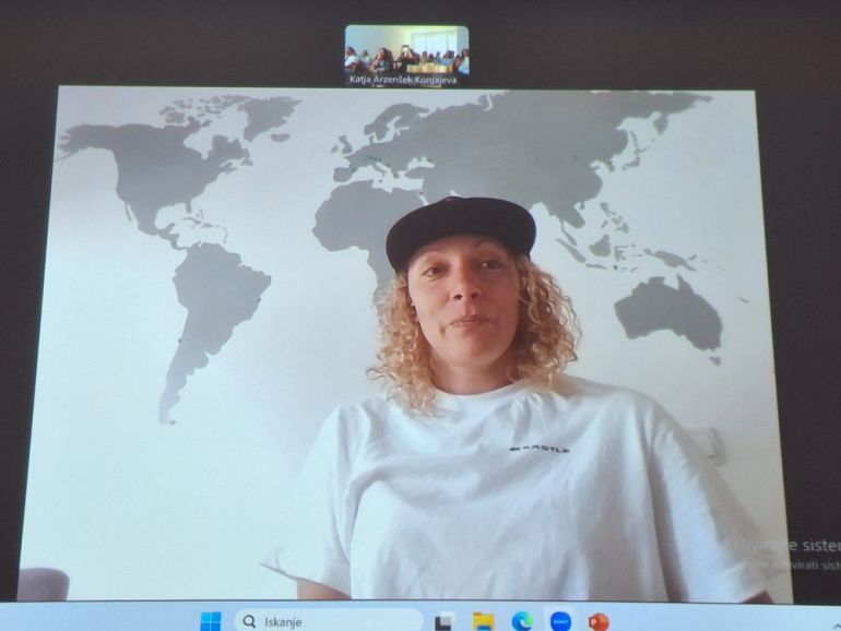 Ilka Štuhec med nagovorom